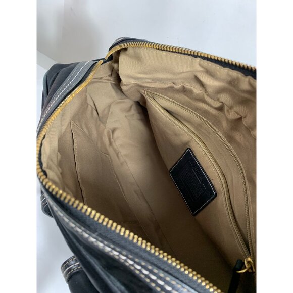 Vintage COACH Gallery Legacy Trainer Satchel 4453 Black/Gold + Hang Tag/Fob Y2K - Picture 9 of 15